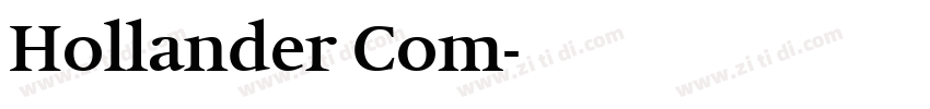 Hollander Com字体转换